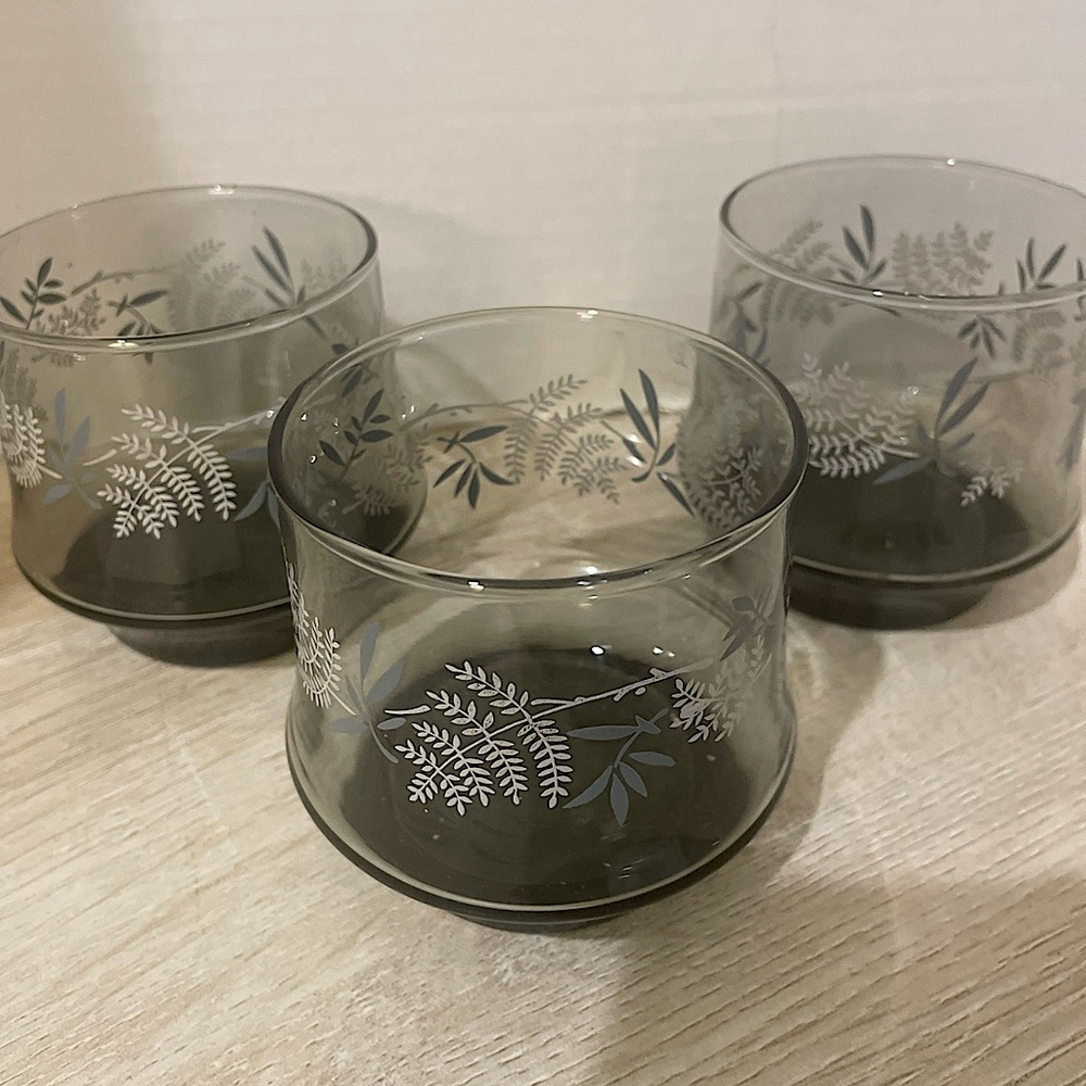 Vintage Libbey Grey Whiskey Glasses